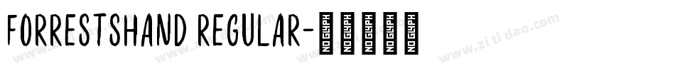 ForrestsHand Regular字体转换